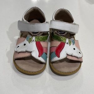Livie & Luca unicorn rainbow sandals